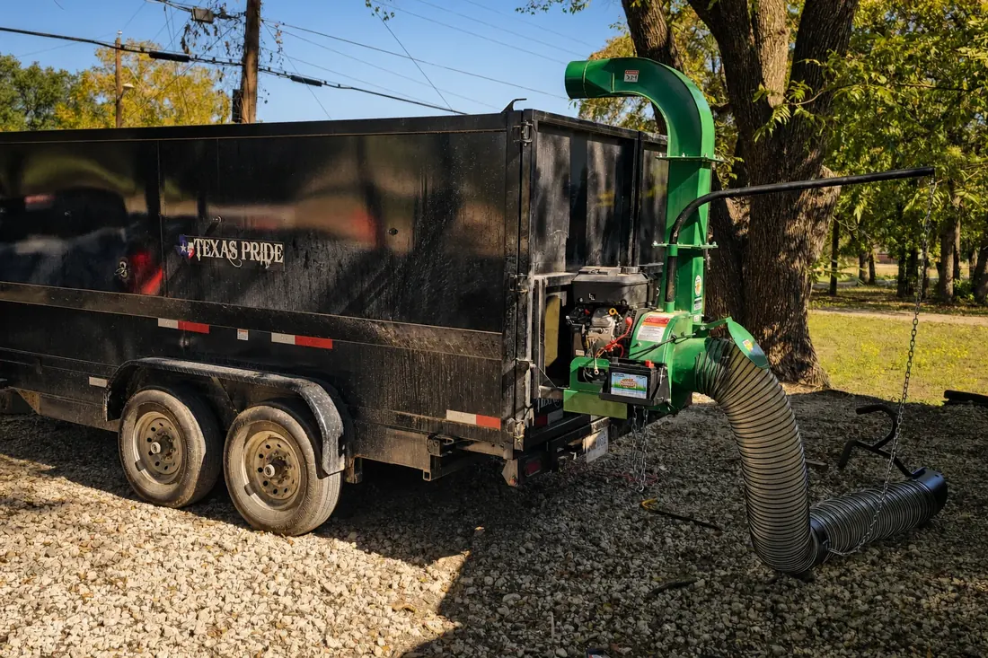 Yard cleanup and haul-off by Brothers Lawn and Tree Service.